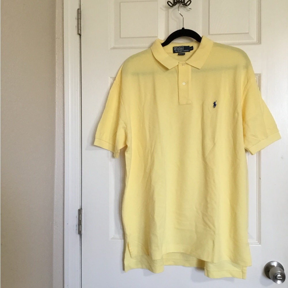 Ralph Lauren Men Iconic Yellow Polo Shirt size XL